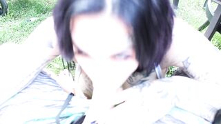 Hidden Public Oral Sex during Pool Party Ends with Cum into her Mouth