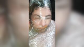 BBW Spanish Sub Wrapped and Pissed on