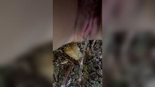 Desperate Public Pissing on Outdoor Trail