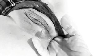three Fingered inside her Tight Asshole made her Cunt Cum and Drip
