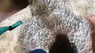 Sucking Off Penis while getting my Vagina Banged! with Long Blue Toy on the Yoga Swing - 4OurDV8XP