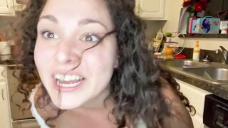 cougar Fucks her own Booty Rough then Squirts everywhere while Littles are Asleep. Cleans up Mess w Mouth