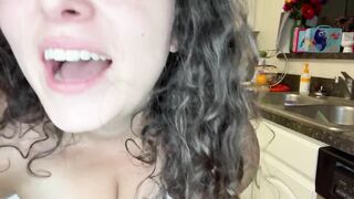 cougar Fucks her own Booty Rough then Squirts everywhere while Littles are Asleep. Cleans up Mess w Mouth