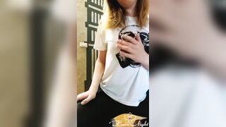 Women inside Pants Spanking Booty and Fingers Cunt while Hubby at Work