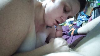 Pregnant Fiancé Deepthroats Cock