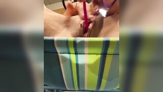 cougar using Lush Dildo at Full Speed on Clitoris