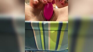 cougar using Lush Dildo at Full Speed on Clitoris