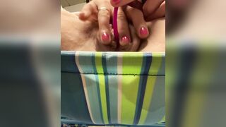 cougar using Lush Dildo at Full Speed on Clitoris