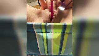 cougar using Lush Dildo at Full Speed on Clitoris