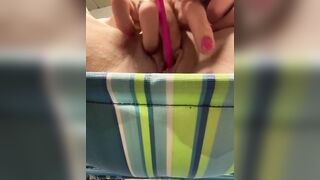 cougar using Lush Dildo at Full Speed on Clitoris