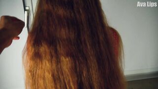 Ginger HUGE HAIR is over one Meter - Doggy Hair Pulling CUM on HUGE BOOTY - Hair Bdsm | Ava