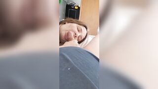 Deep Throat Kinky Talking Dick Blowing then Bends over and Takes a Rough Penis and Cummed