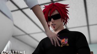 ADULT TIME Anime Sex Teacher Jerks off and Fucks a Schoolgirl to Prove a Point