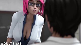 ADULT TIME Anime Sex Teacher Jerks off and Fucks a Schoolgirl to Prove a Point