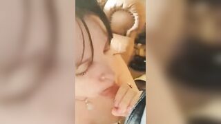Pierced Tongue Sucking Off and Deepthroating for Satisfaction point of view
