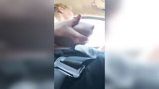 Driving while Having Fun with Engorged Milky Melons Flashing