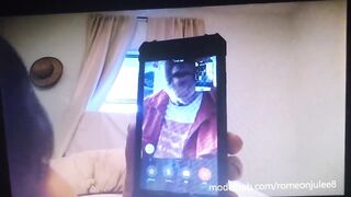 sexy mom Fucks Sex Toy and Tells Hubby how she Fuck his Friend