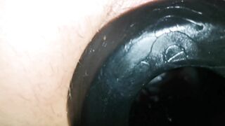 My Snatch is Spread out with a Long Vibrator that has Room for a Dick.