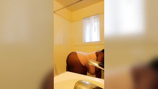 BBW cougar Cleans Hot Tub into Mini Dress