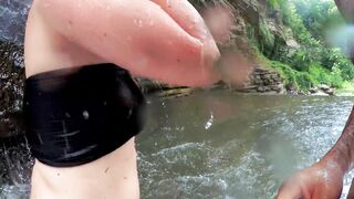 Travel VLOG, Nude into a Convertible, Hotel BLOWJOB, Swinger Party, Hiking, and Climbing a Real Water Fall