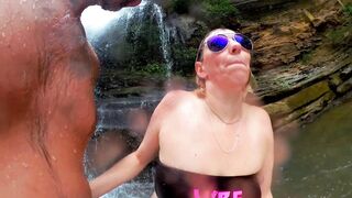 Travel VLOG, Nude into a Convertible, Hotel BLOWJOB, Swinger Party, Hiking, and Climbing a Real Water Fall