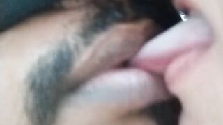 Close up Bushy Tight Twat Interracial Licking & Eating HD- 1080 Porn