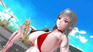 Mmmd R18 Altria Pendragon of Fate Grand Order and Eunice was Ordered by the King to make you Cum 3d