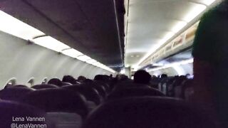 Teen shows me her Long Titties and Lets me Grab them during a Flight to Cancun - Risky