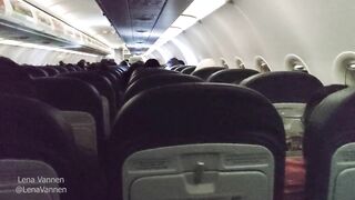 Teen shows me her Long Titties and Lets me Grab them during a Flight to Cancun - Risky