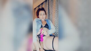 Turned On cougar See me Fucked myself until I Squirt Multiple Times Wishing it was your Dick inside my Twat.