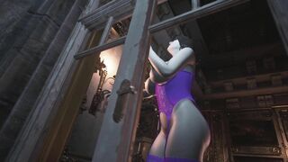 Resident Evil 8 Village Lady Dimitrescu - Violet Corset - H Cup Window Peep & Caught - 3D Cartoon