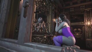 Resident Evil 8 Village Lady Dimitrescu - Violet Corset - H Cup Window Peep & Caught - 3D Cartoon