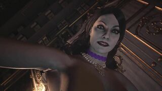 Resident Evil 8 Village Lady Dimitrescu - Violet Corset - H Cup Window Peep & Caught - 3D Cartoon