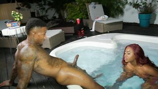 Dante Diggz offer Breyana the Body big black cock Poolside(Preview)