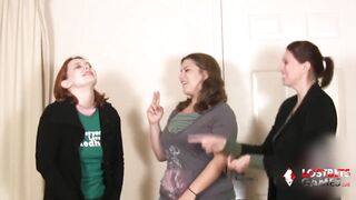three Big Tit Girls Play Strip Rock-Paper-Scissors
