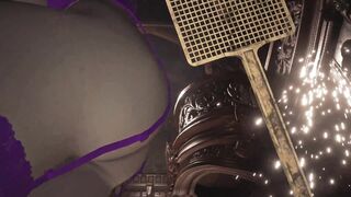 Resident Evil 8 Village Lady Dimitrescu - Violet Corset - Spanking Rough - 3D Cartoon HD