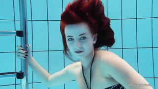 Huge Breasts Katrin Bouncing and Floating Underwater