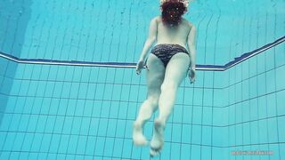 Huge Breasts Katrin Bouncing and Floating Underwater