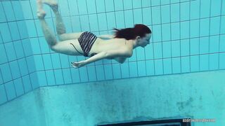 Huge Breasts Katrin Bouncing and Floating Underwater