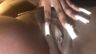 Rubbing my Super little Black Vagina