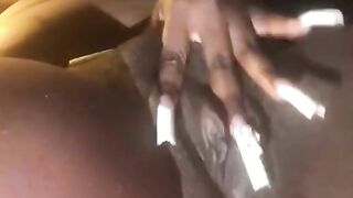 Rubbing my Super little Black Vagina