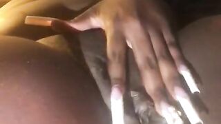 Rubbing my Super little Black Vagina