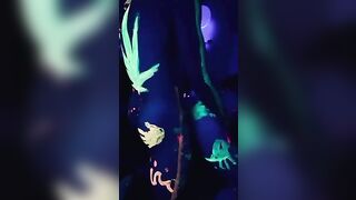 Blacklight Fun with a Slutty mom