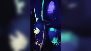 Blacklight Fun with a Slutty mom