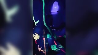 Blacklight Fun with a Slutty mom