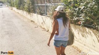 Braless Sideboob Walk and Flashing my Long Breasts for the 1st Time