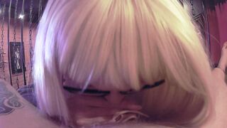 Lusty Bondage Blonde mom Eva Rubber Deep Suck Huge Cock Boned Vagina Rough Cum Gonzo Boots Kink Glasses
