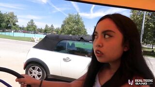 Real 18 Yo - Chesty oriental Luna Mills does her first Porn Casting