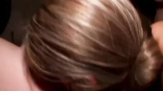 Blonde Beauty Giving a Bj with 2 Men then having Wild Sex
