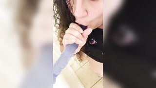 Lil-Ryda Thick self Teases you with her Blowing Talent on her Sex Toy